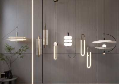 现代轻奢吊灯3D模型下载